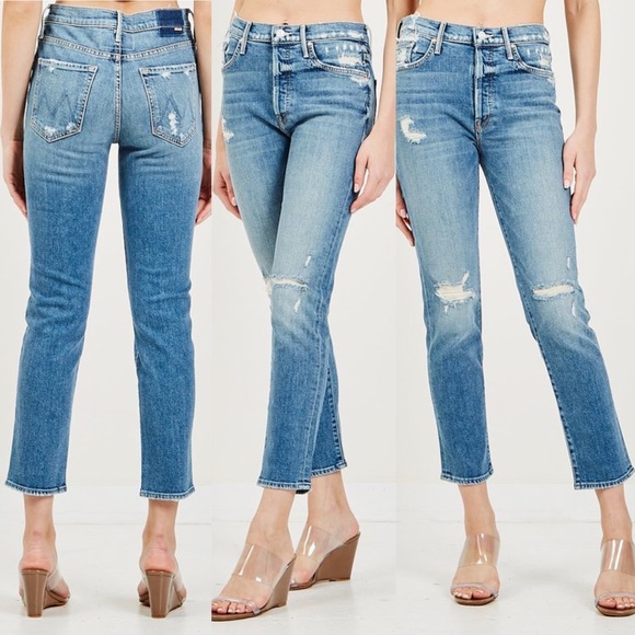 Mother Superior Trickster Ankle Straight Leg Jeans On Holy Ground Wash size 29 - Picture 6 of 13